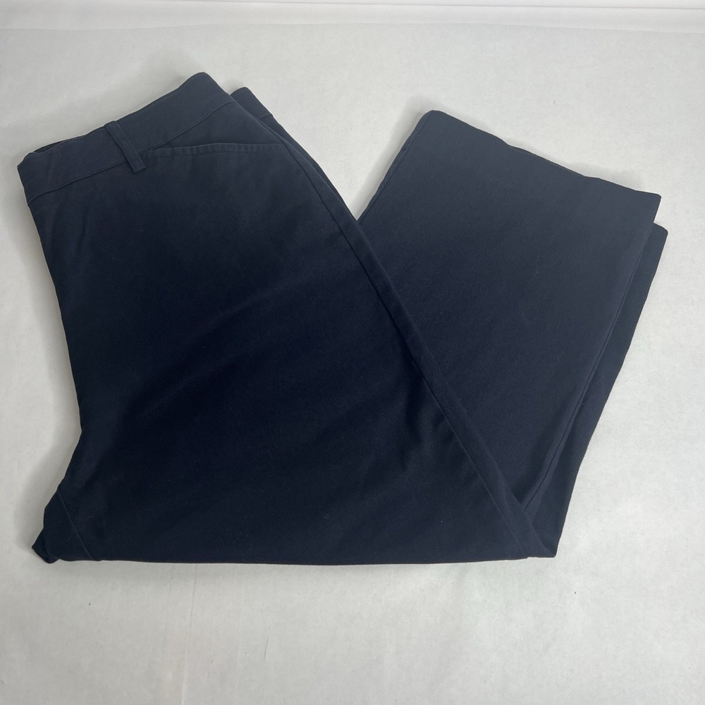 Counterparts Womens Pants 8‎ Leg Mid Rise Navy Capri Dress Pants Slacks Cropped